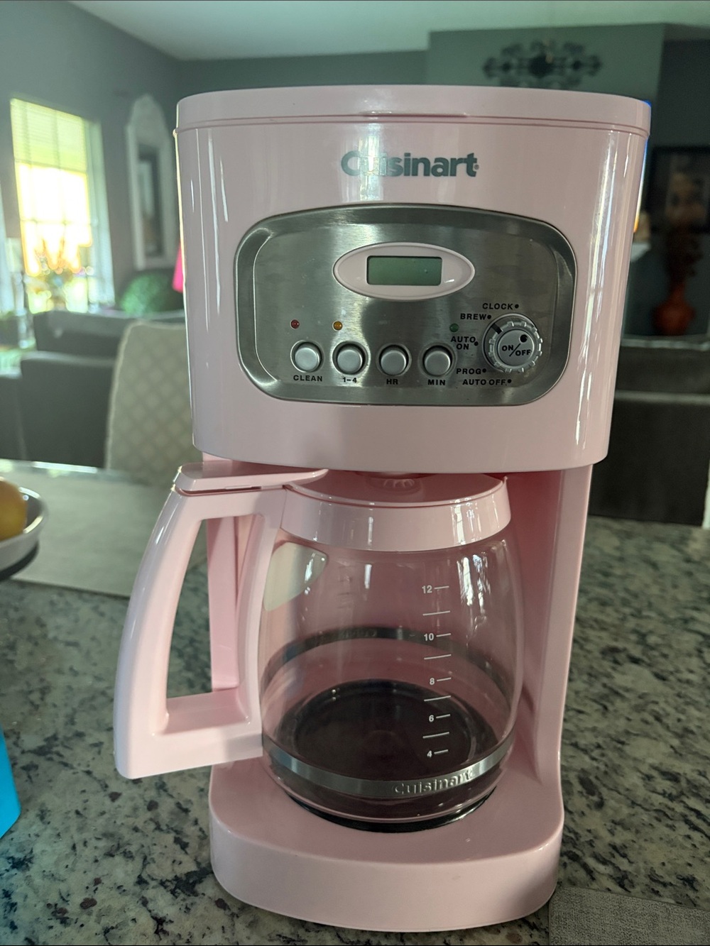 Cuisinart Pink Programmable Drip Coffee Maker with Glass Carafe